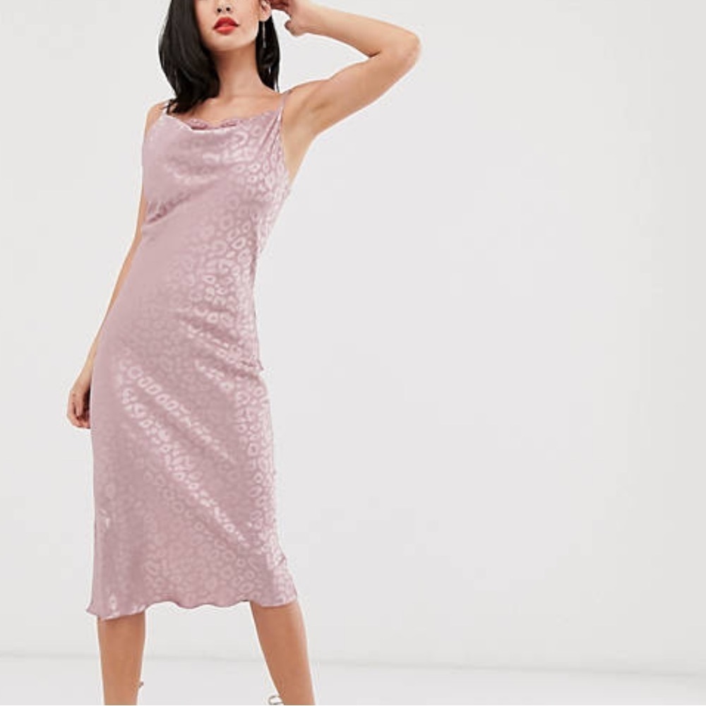 Outrageous Fortune light pink midi slip dress